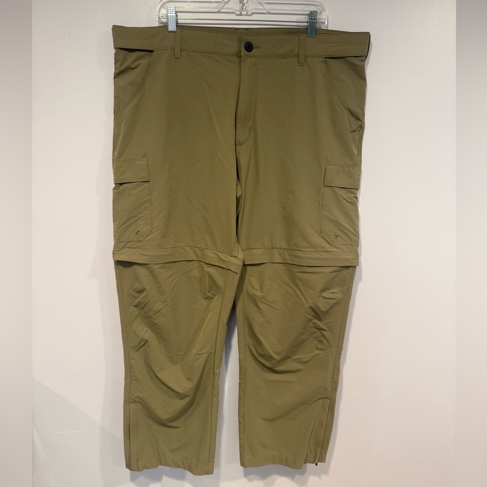 Khaki Bass pro shop convertible‎ zipper fishing pants